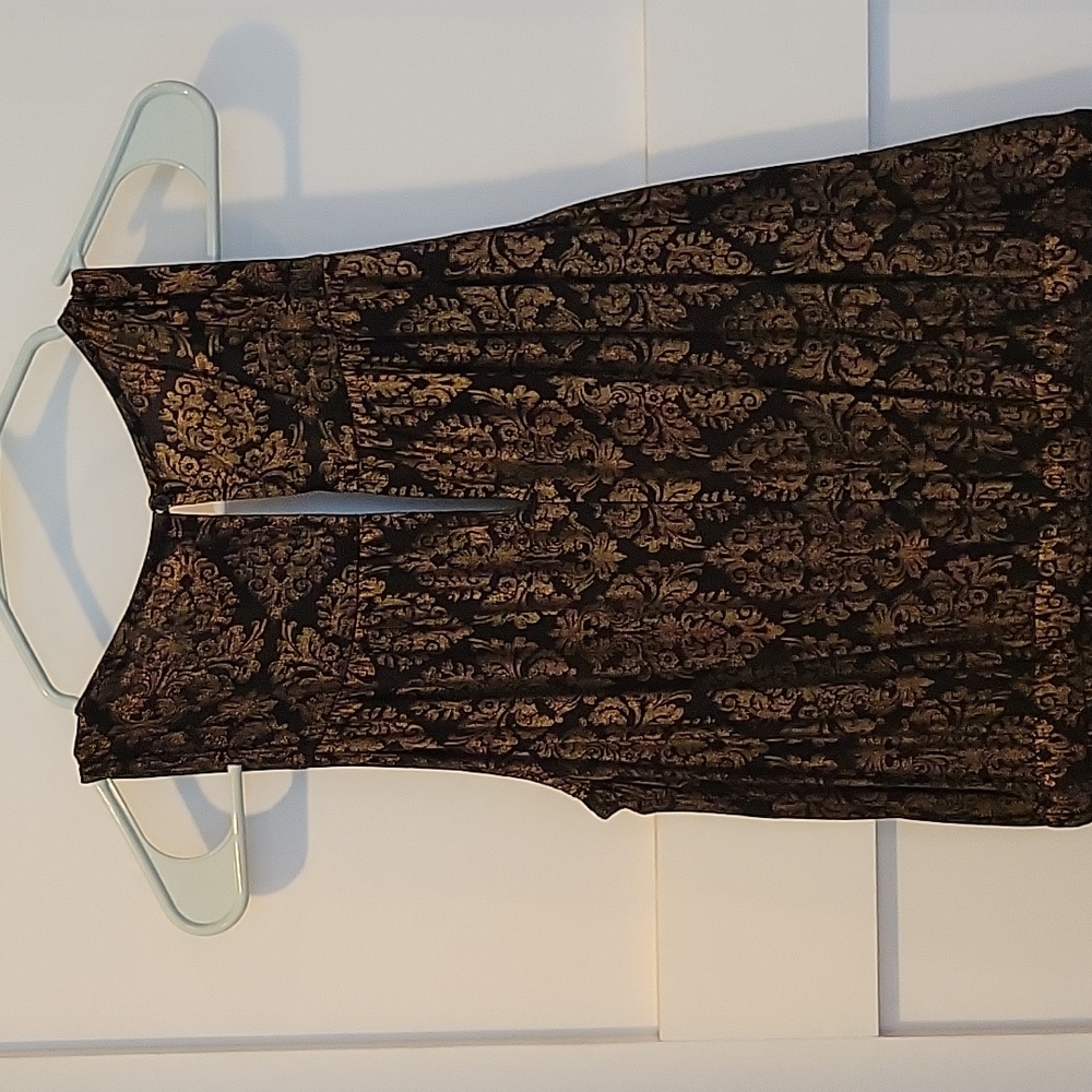 Old Navy Black & Gold Sleeveless Jumpsuit sz M - Picture 4 of 5